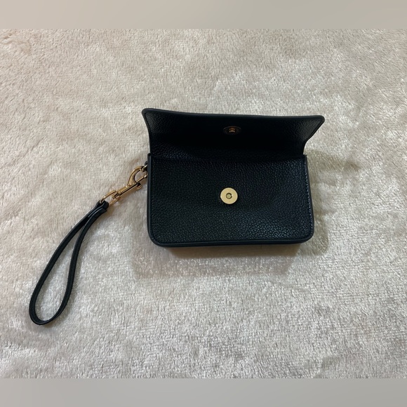 NWOT DKNY Black Pebble Clutch with Belt Loops - Picture 2 of 4